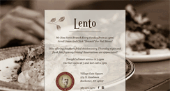 Desktop Screenshot of lentorestaurant.com