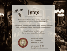 Tablet Screenshot of lentorestaurant.com